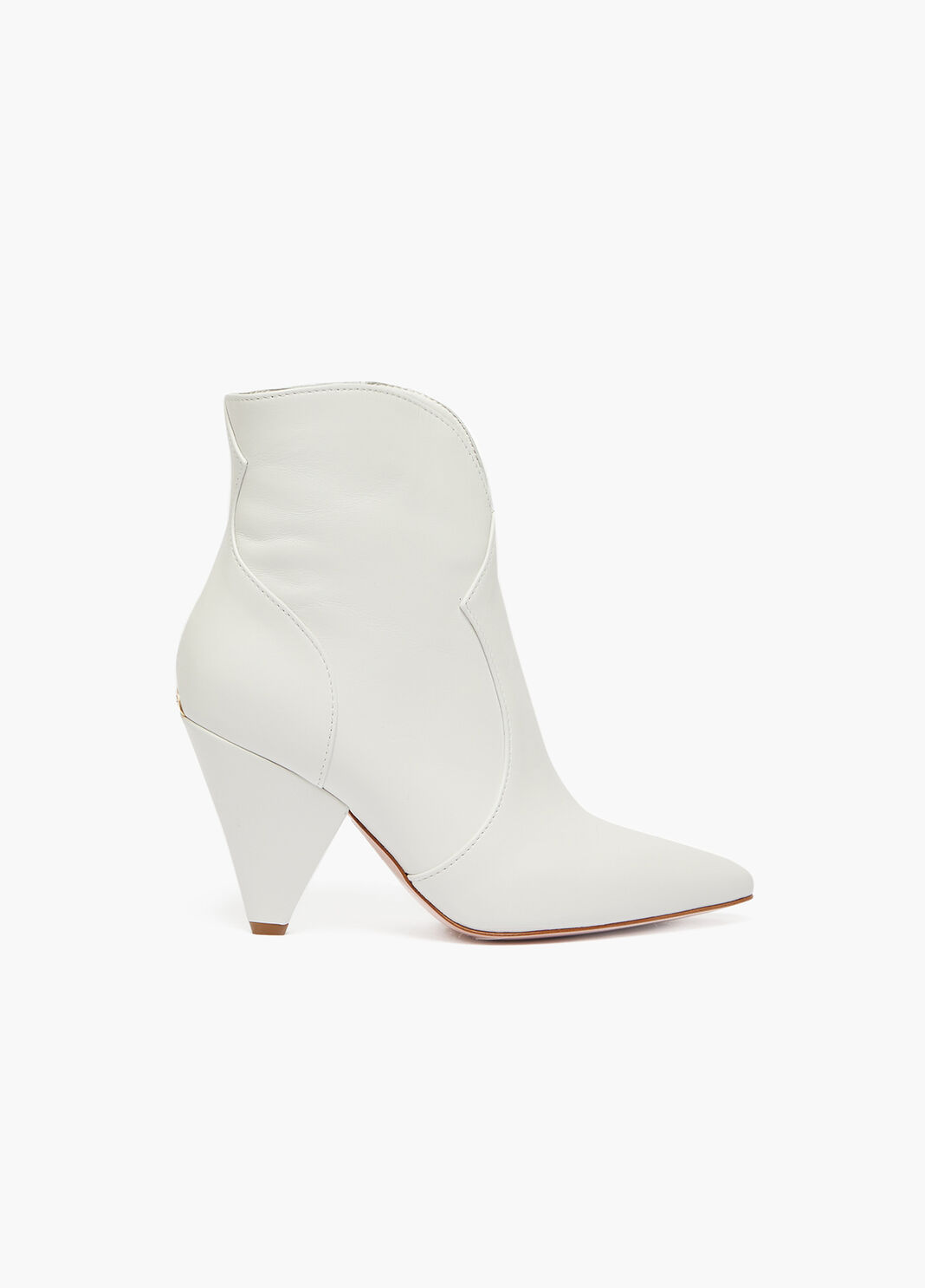 Demi-bottes en cuir &agrave; talon blanc Liu Jo - large image number 1