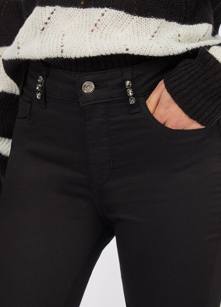 Skinny-Hose mit Schmucksteinen Schwarz Liu Jo - medium