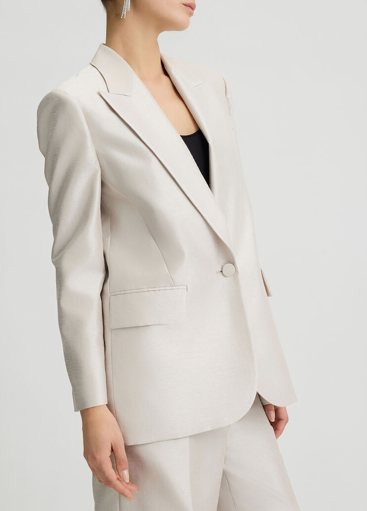 Shantung blazer light grey Liu Jo - large image number 2 Shantung blazer light grey Liu Jo - large image number 2