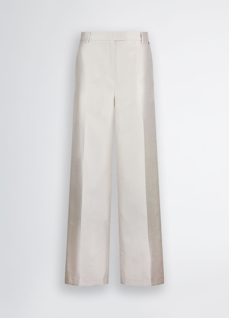 Long shantung trousers light beige Liu Jo - large image number 6 Long shantung trousers light beige Liu Jo - large image number 6