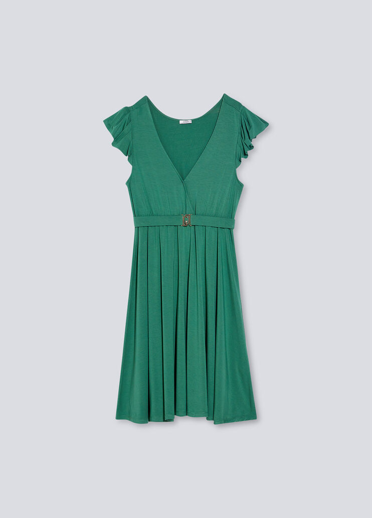 Vestido midi con logotipo verde musgo Liu Jo - large image number 4 Vestido midi con logotipo verde musgo Liu Jo - large image number 4