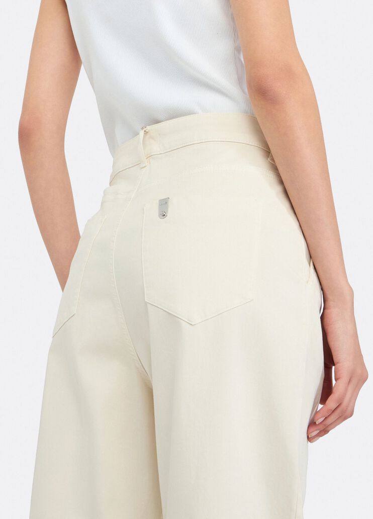 Balloon trousers with bejewelled button light beige Liu Jo - large image number 2