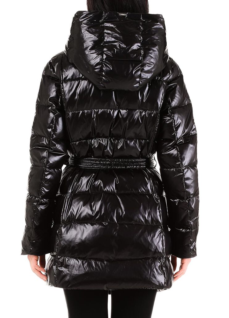 Piumino con cappuccio nero/pitone Liu Jo - large image number 1