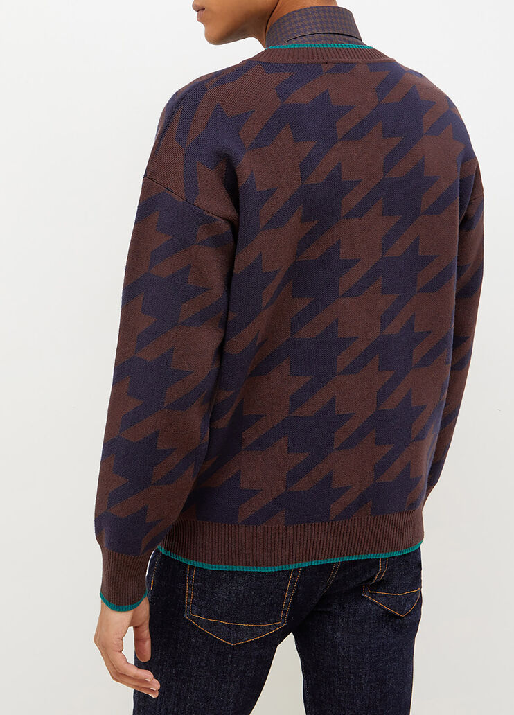 Houndstooth jumper dark blue/brown Liu Jo - large image number 1