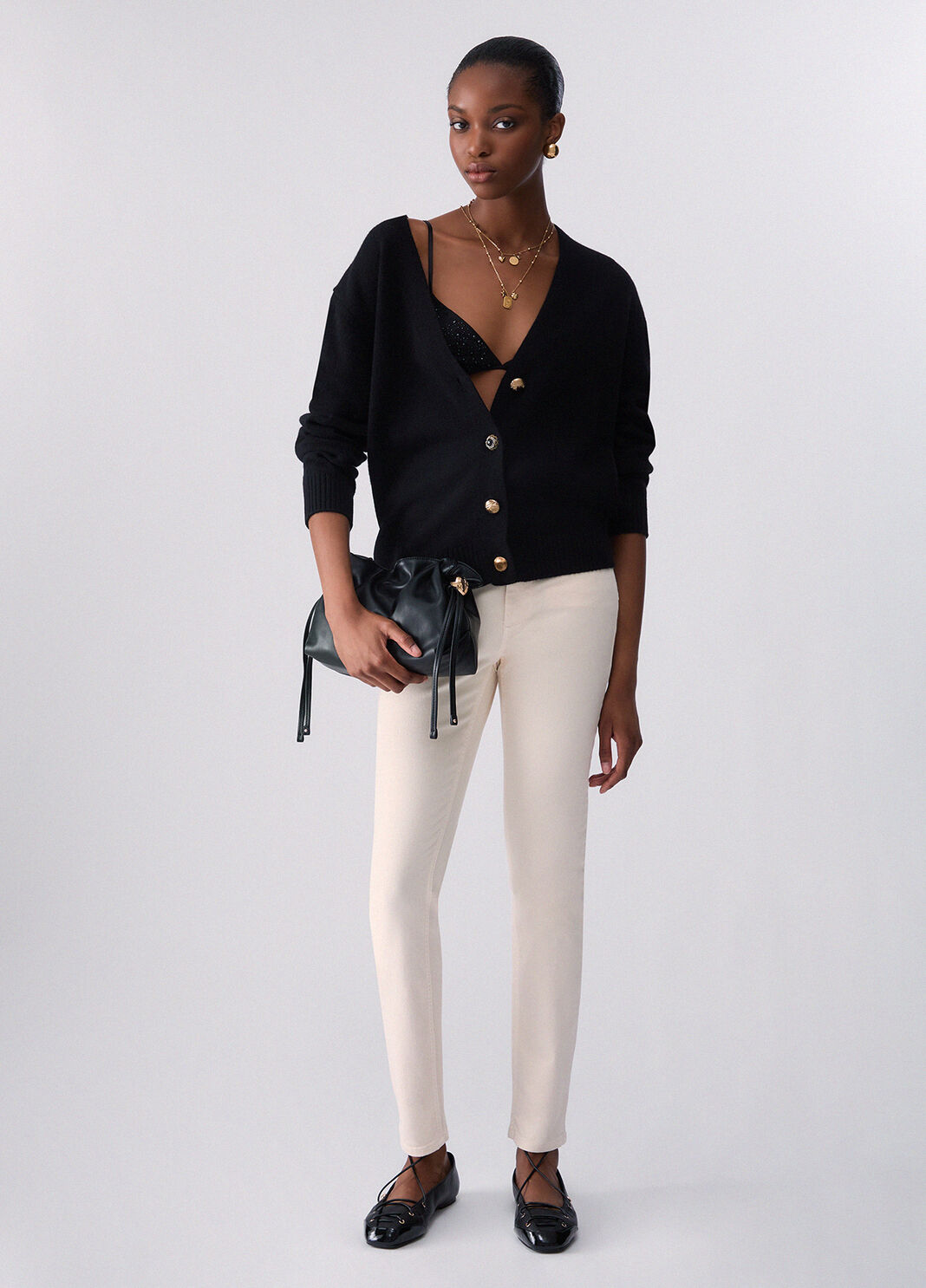 Skinny trousers with belt angora Liu Jo - large image number 5