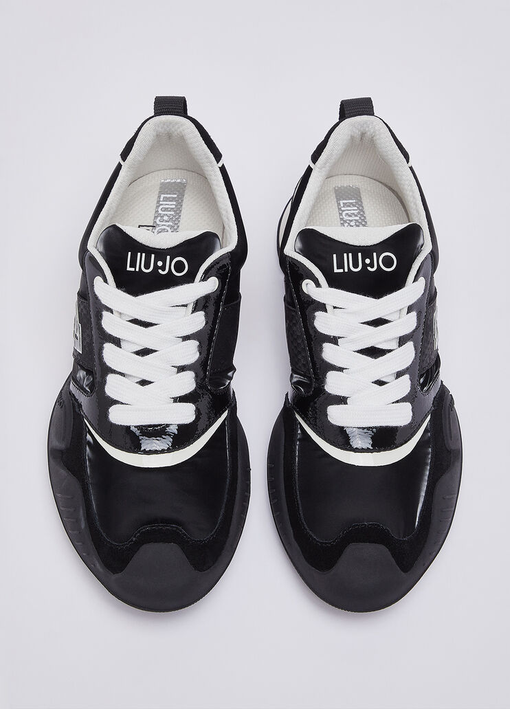 Sneakers из нейлона и лакированная кожа черный Liu Jo - medium