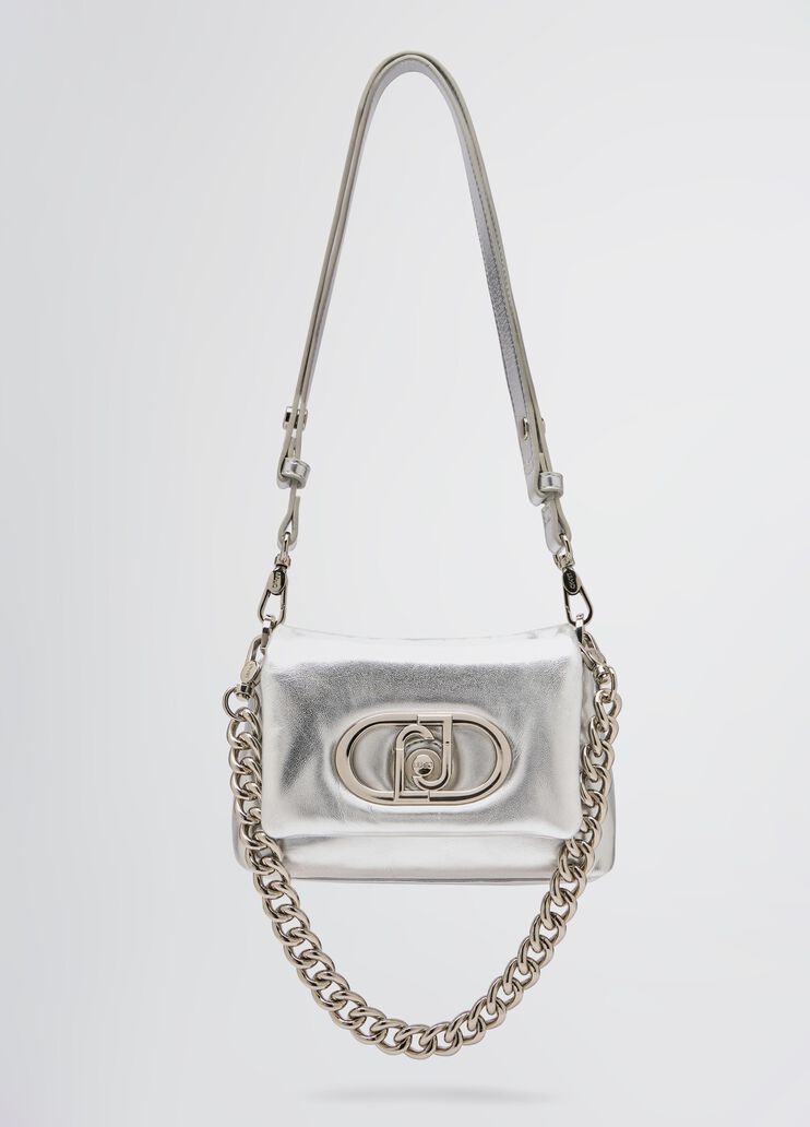 Sac petit format LaPuffy lam&eacute; argent Liu Jo - medium