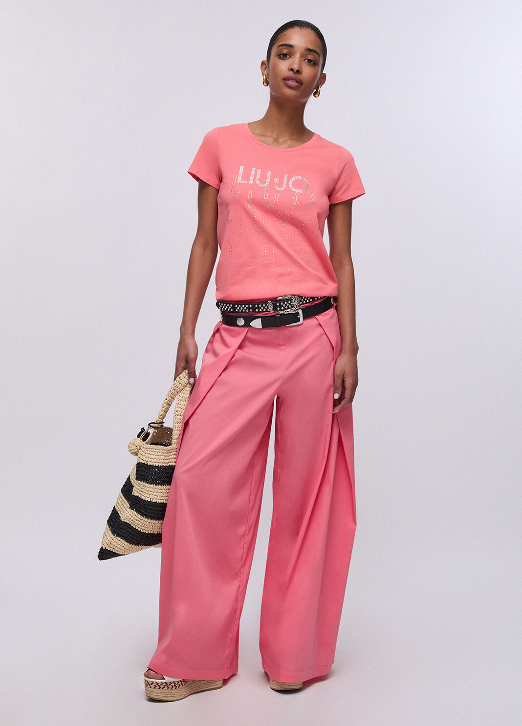 Lange Hose aus Popeline Rosa Liu Jo - large image number 3