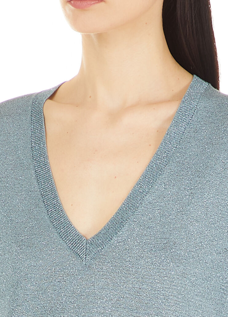 Pullover aus Lurex® Azurblau Liu Jo - large image number 2