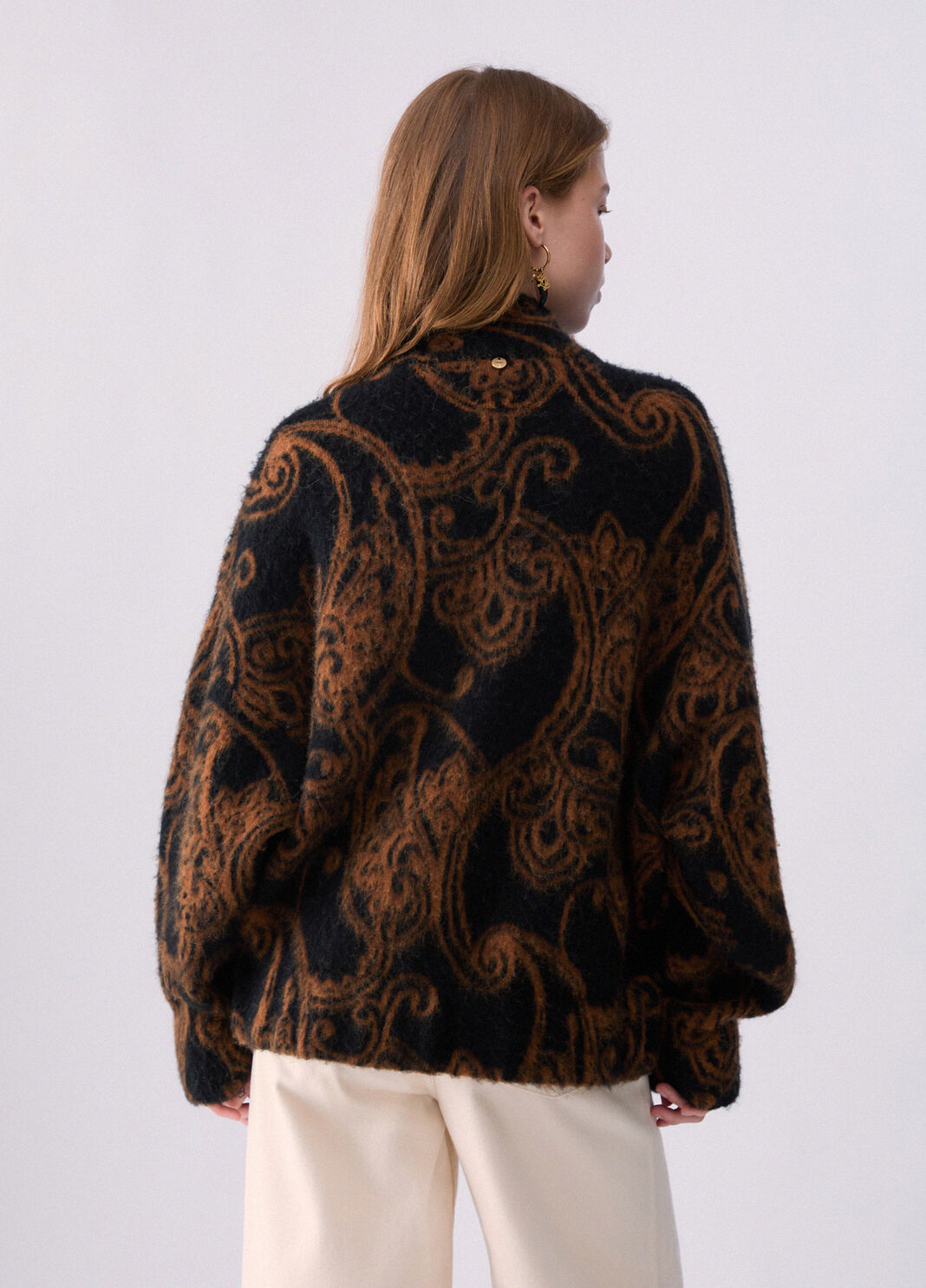 Bomber de punto jacquard paisley Liu Jo - large image number 1