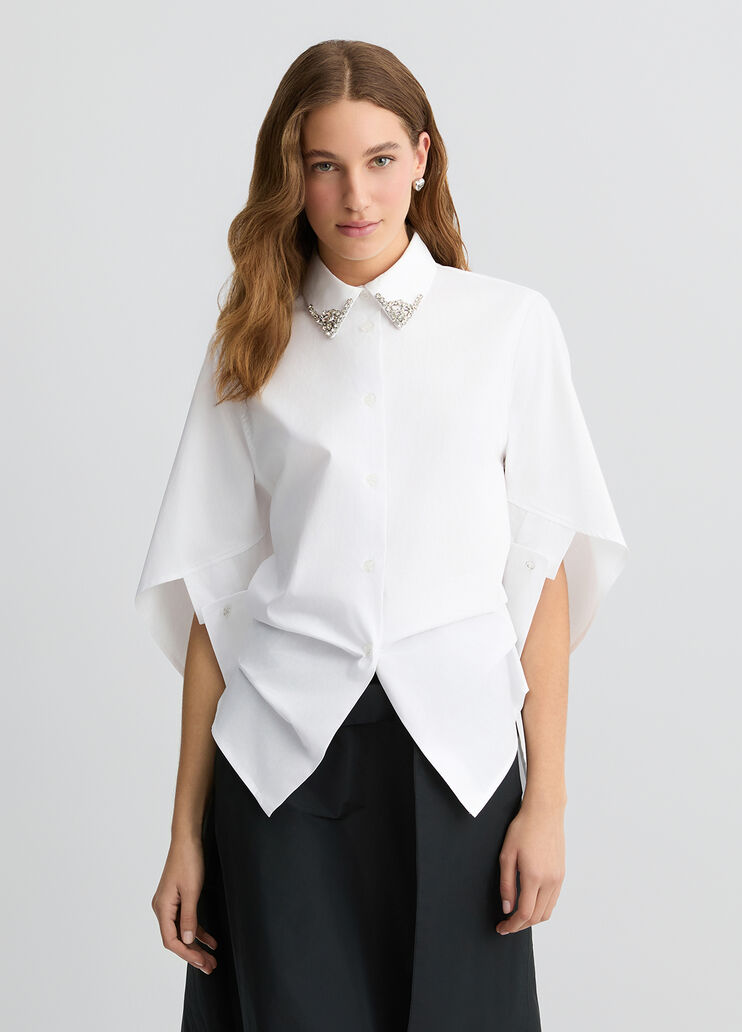 White shirt with bejewelled embellishment white Liu Jo - large image number 0 White shirt with bejewelled embellishment white Liu Jo - large image number 0