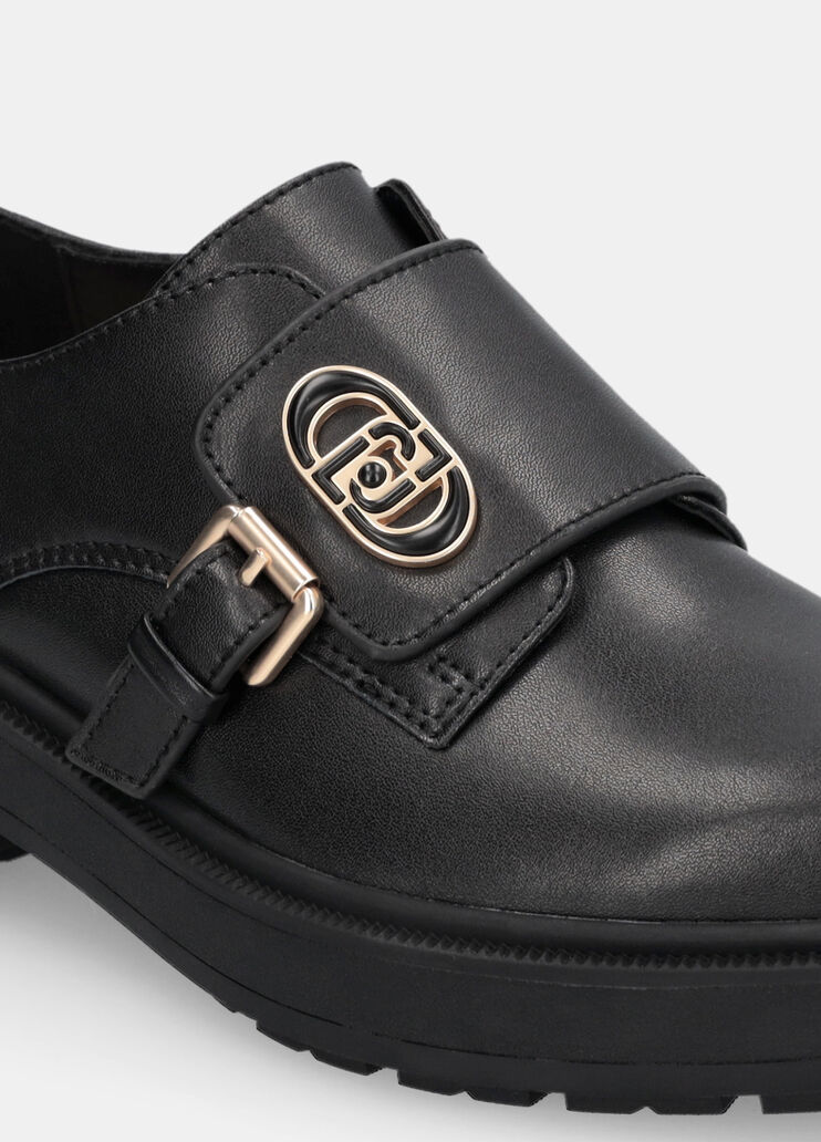 Leather shoes with buckle black Liu Jo - large image number 6