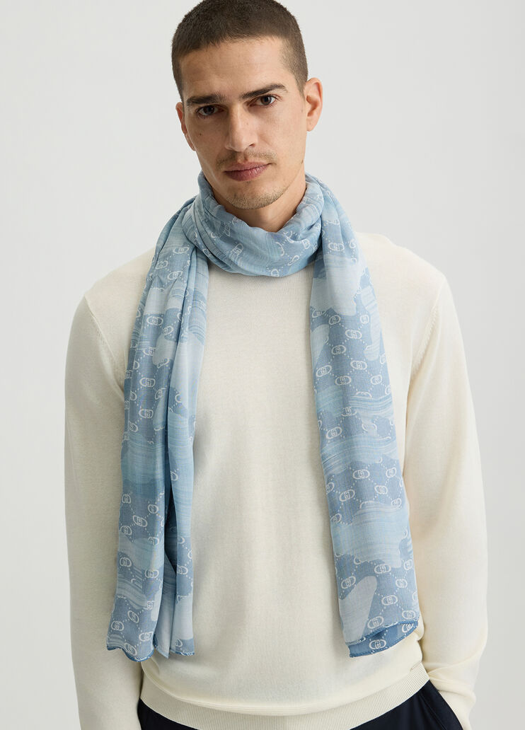 Camouflage stole light blue Liu Jo - medium Camouflage stole light blue Liu Jo - medium