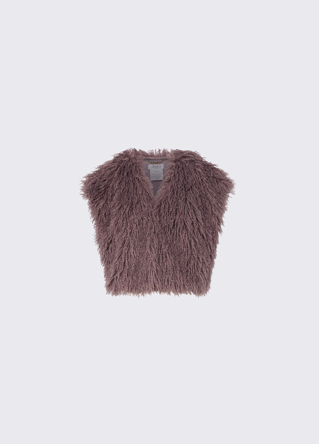 Cropped teddy vest pink Liu Jo - large image number 6