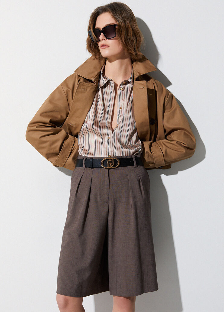 M&eacute;lange fabric shorts brown Liu Jo - medium