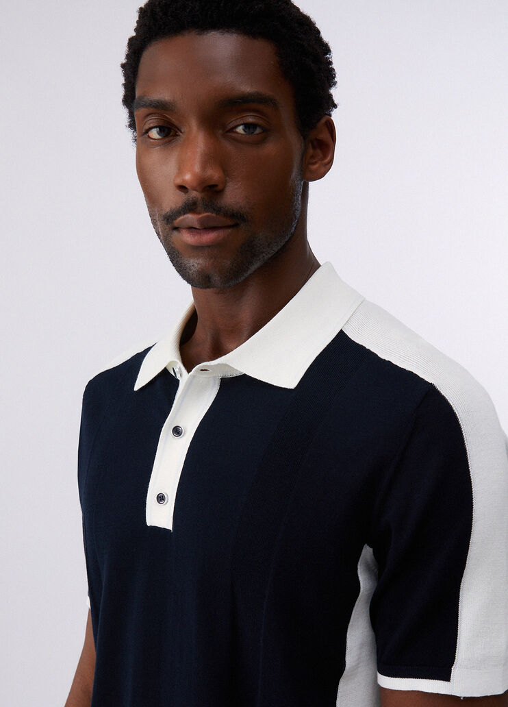 Knit polo-shirt dark denim Liu Jo - medium
