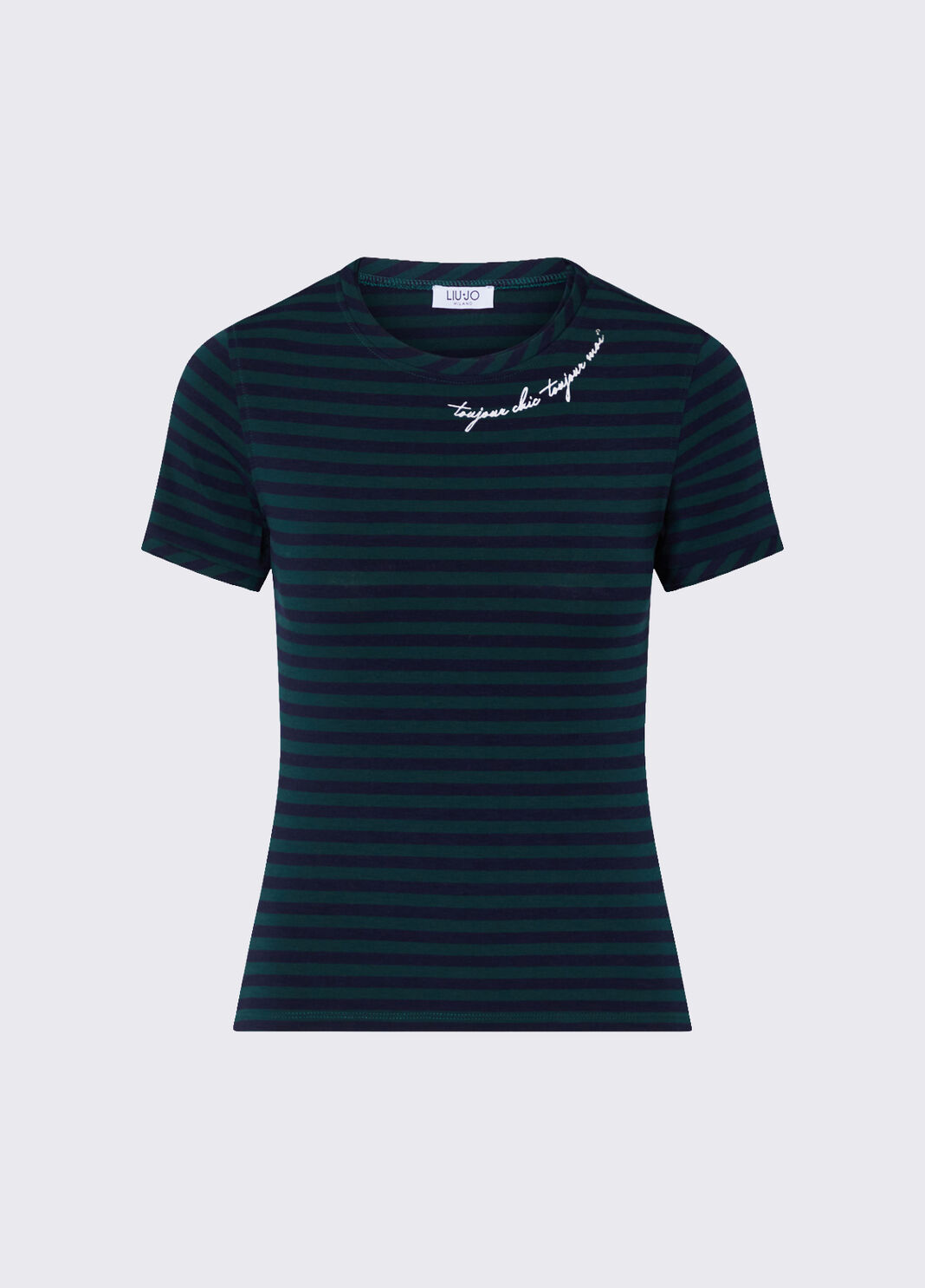 T-shirt with embroidery green and blue Liu Jo - large image number 6