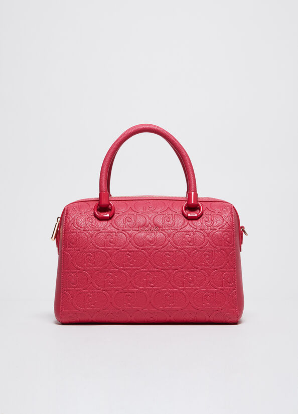 Bolso de mano mediano con logotipo rojo Liu Jo - large image number 0