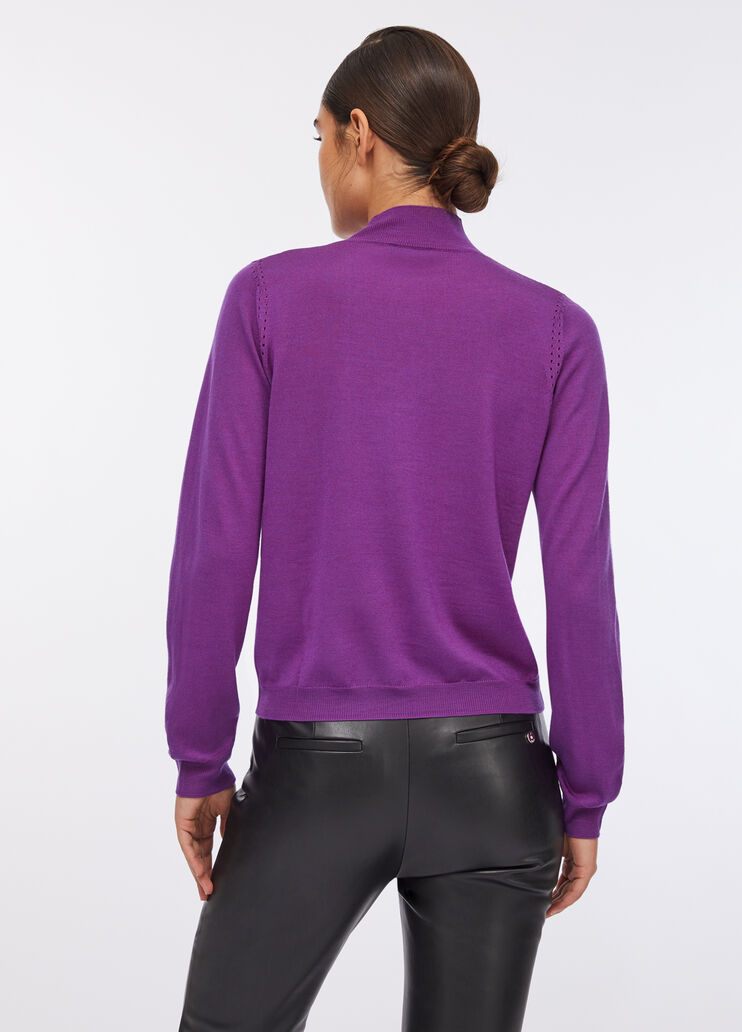 Wollpullover mit Perlen Violett Liu Jo - large image number 1