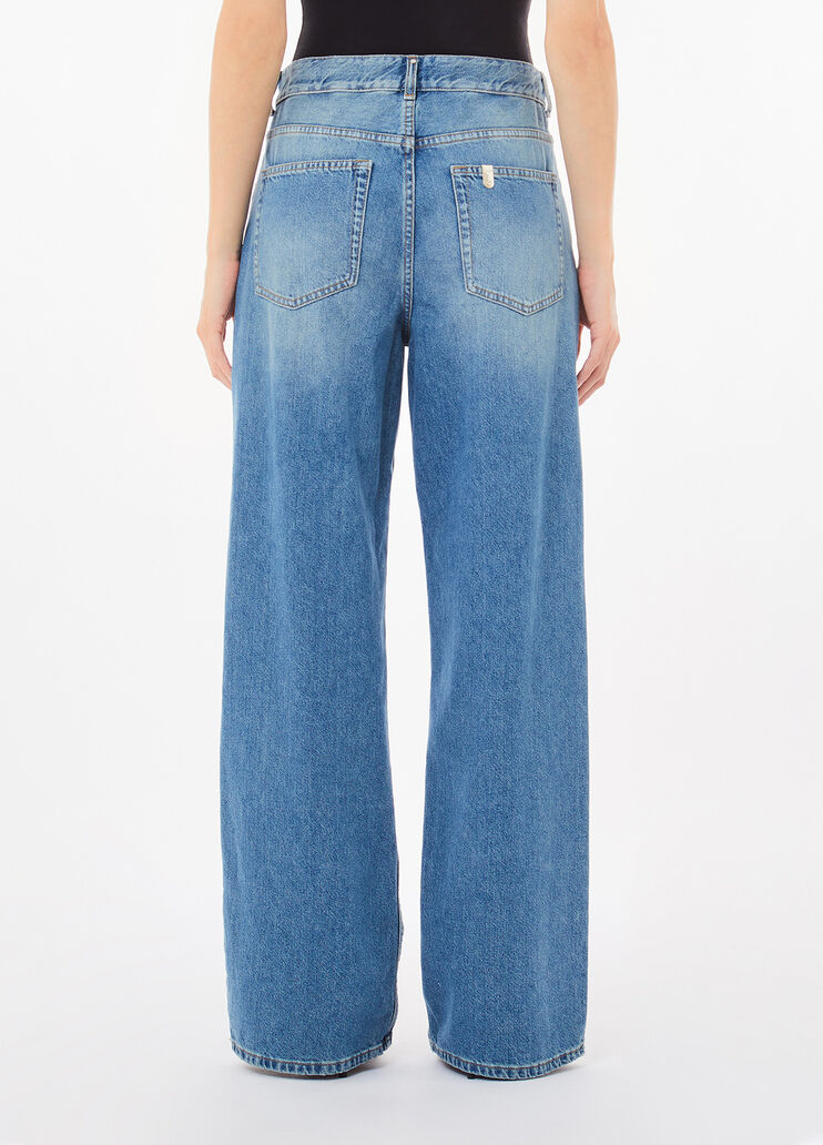 Jeans baggy a vita alta denim blu Liu Jo - medium