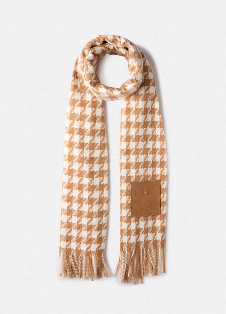 Houndstooth stole camel Liu Jo - medium Houndstooth stole camel Liu Jo - medium
