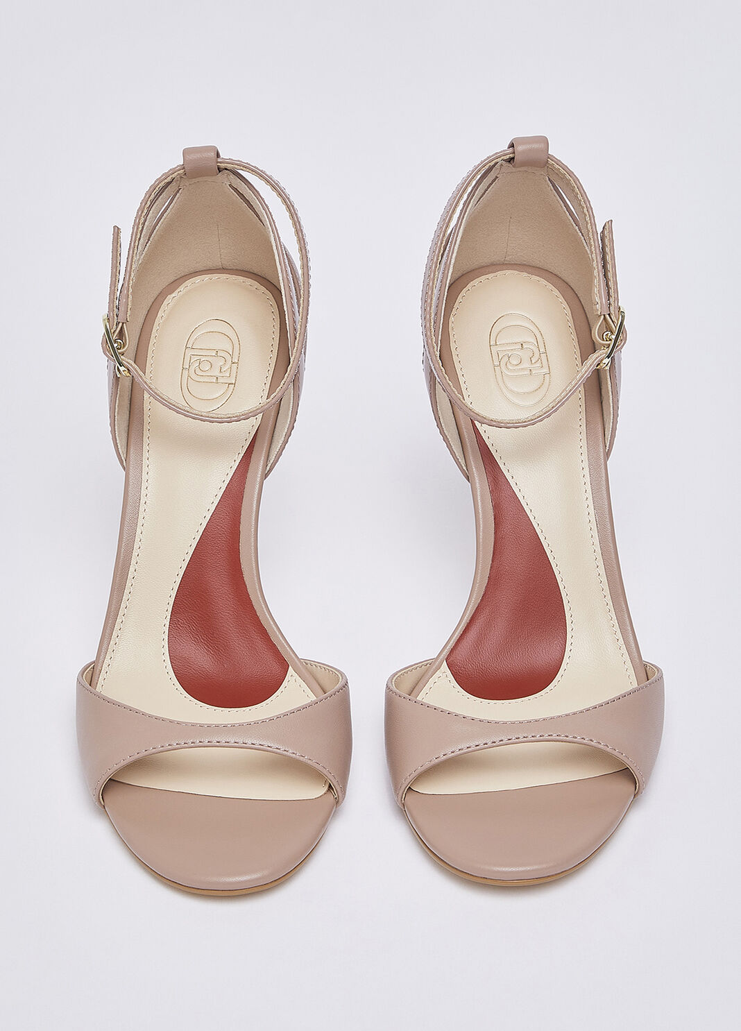 Sandals in nappa leather with heel nude Liu Jo - large image number 4