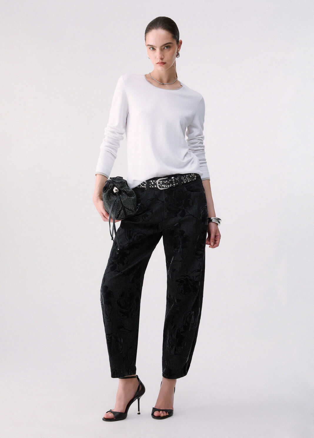 Knit with profili Lurex&reg; white wool Liu Jo - large image number 5