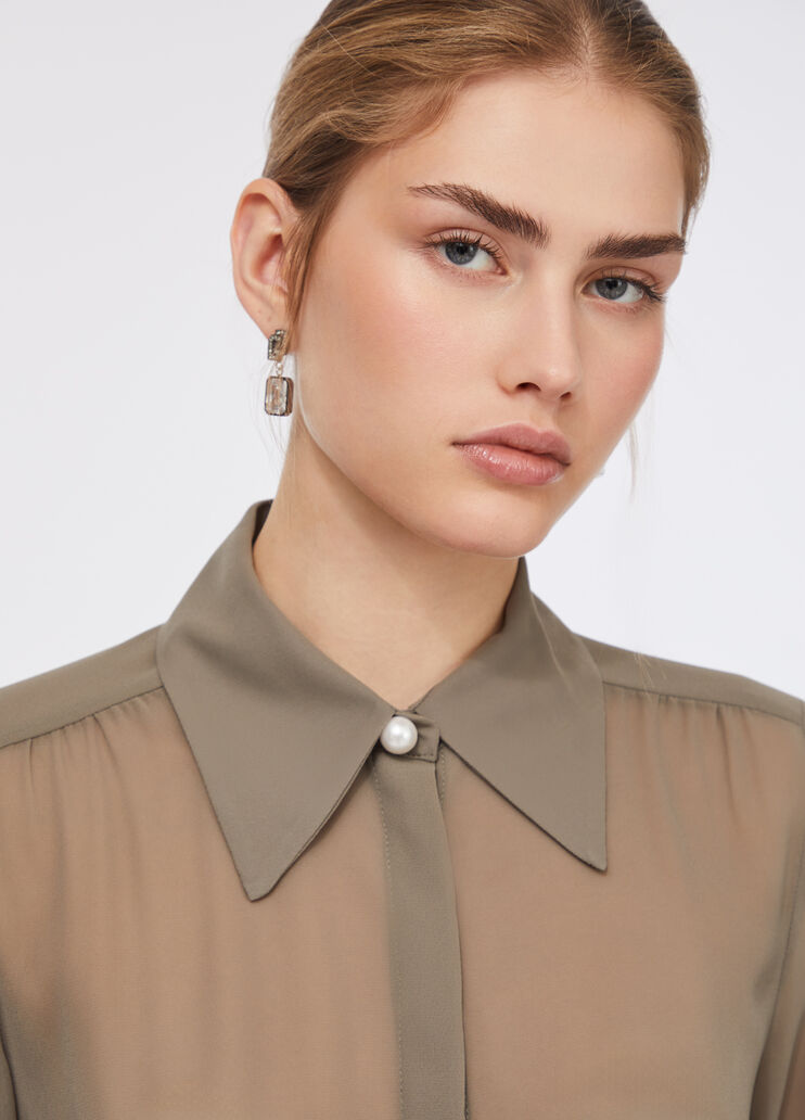 Camicia con perle asparago Liu Jo - large image number 2