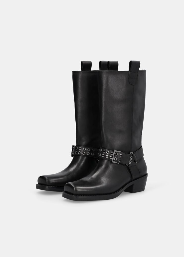 Leather Texan boots black Liu Jo - large image number 2