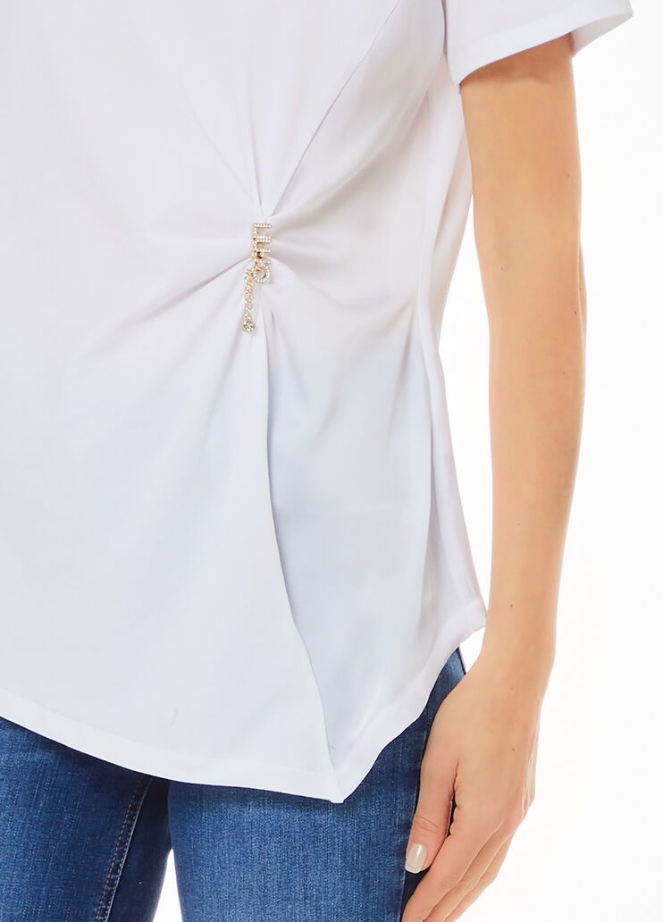 Camiseta con fruncido blanco Liu Jo - large image number 2