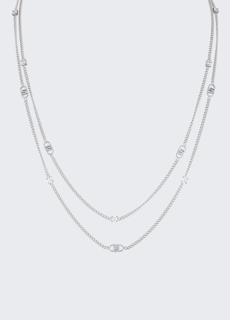 Multi-strand necklace with diamantés silver Liu Jo - medium Multi-strand necklace with diamantés silver Liu Jo - medium