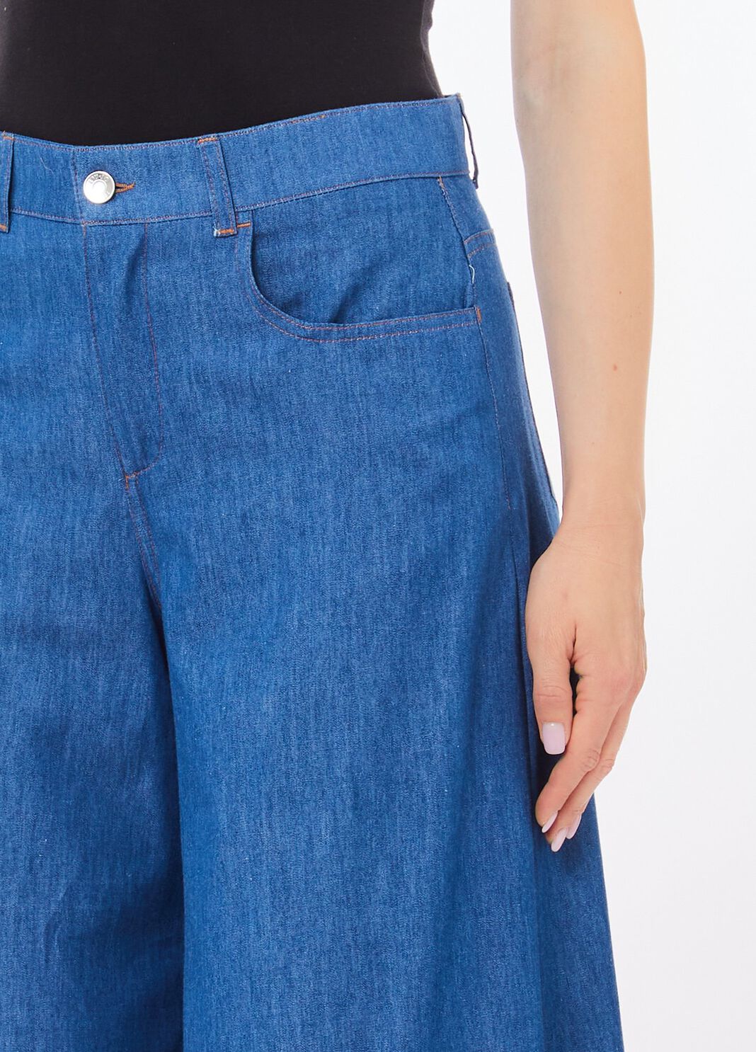 Jean &eacute;vas&eacute; denim bleu fonc&eacute; Liu Jo - large image number 2