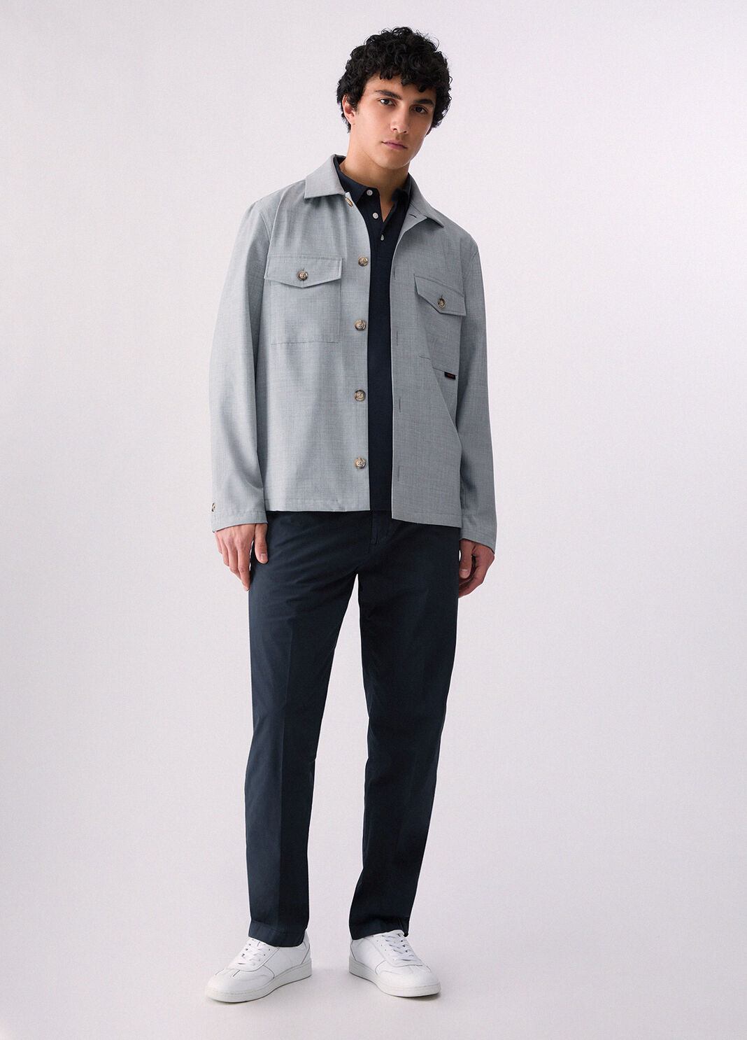 Regular fit chino trousers dark blue Liu Jo - large image number 5
