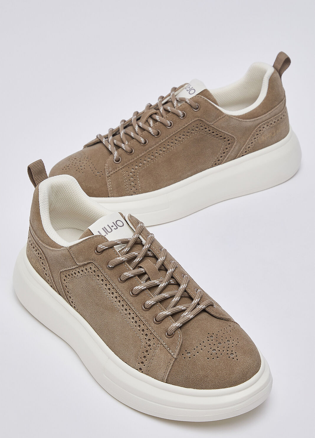Suede platform sneakers dove grey Liu Jo - large image number 6
