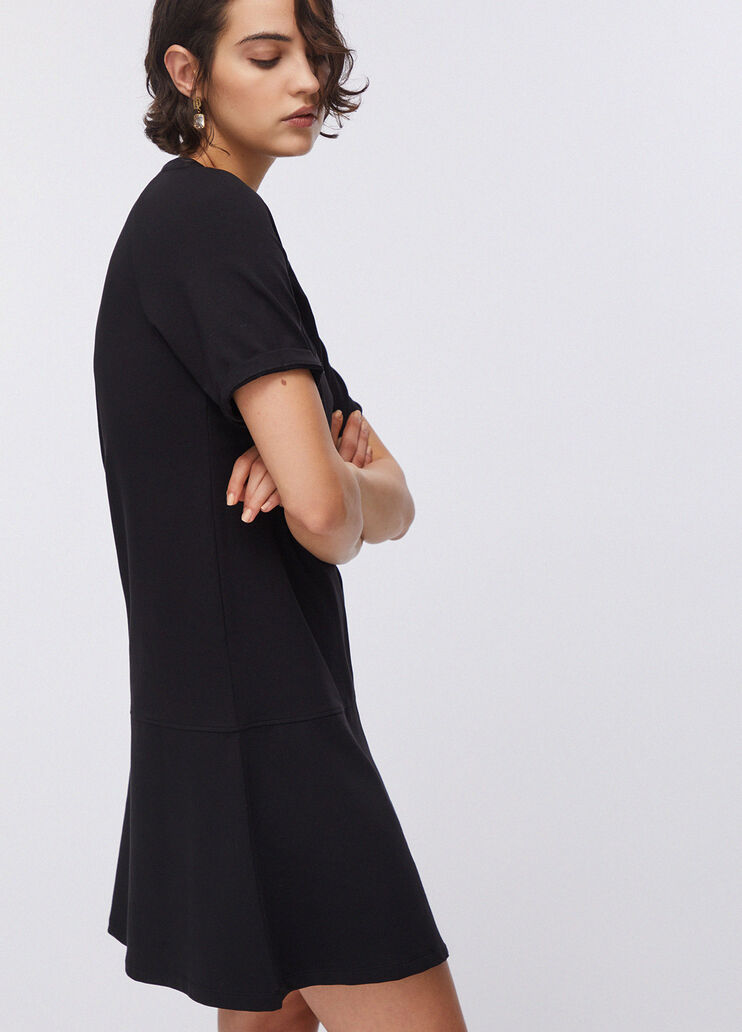 Abito in felpa con dettaglio in mesh nero Liu Jo - large image number 3