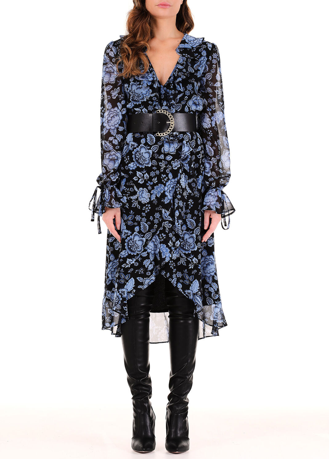 Eco-friendly midi dress blue floral Liu Jo - large image number 0