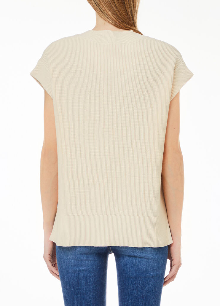 Gilet in maglia con tasca beige chiaro Liu Jo - medium