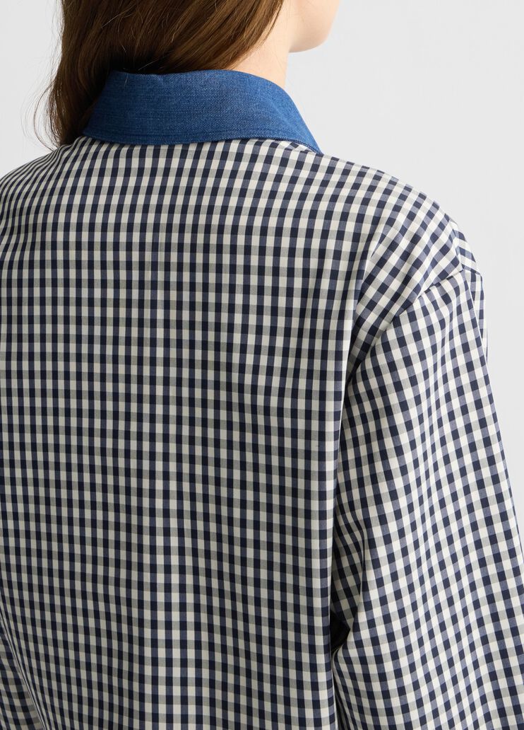 Check shirt blue/white vichy Liu Jo - large image number 4 Check shirt blue/white vichy Liu Jo - large image number 4