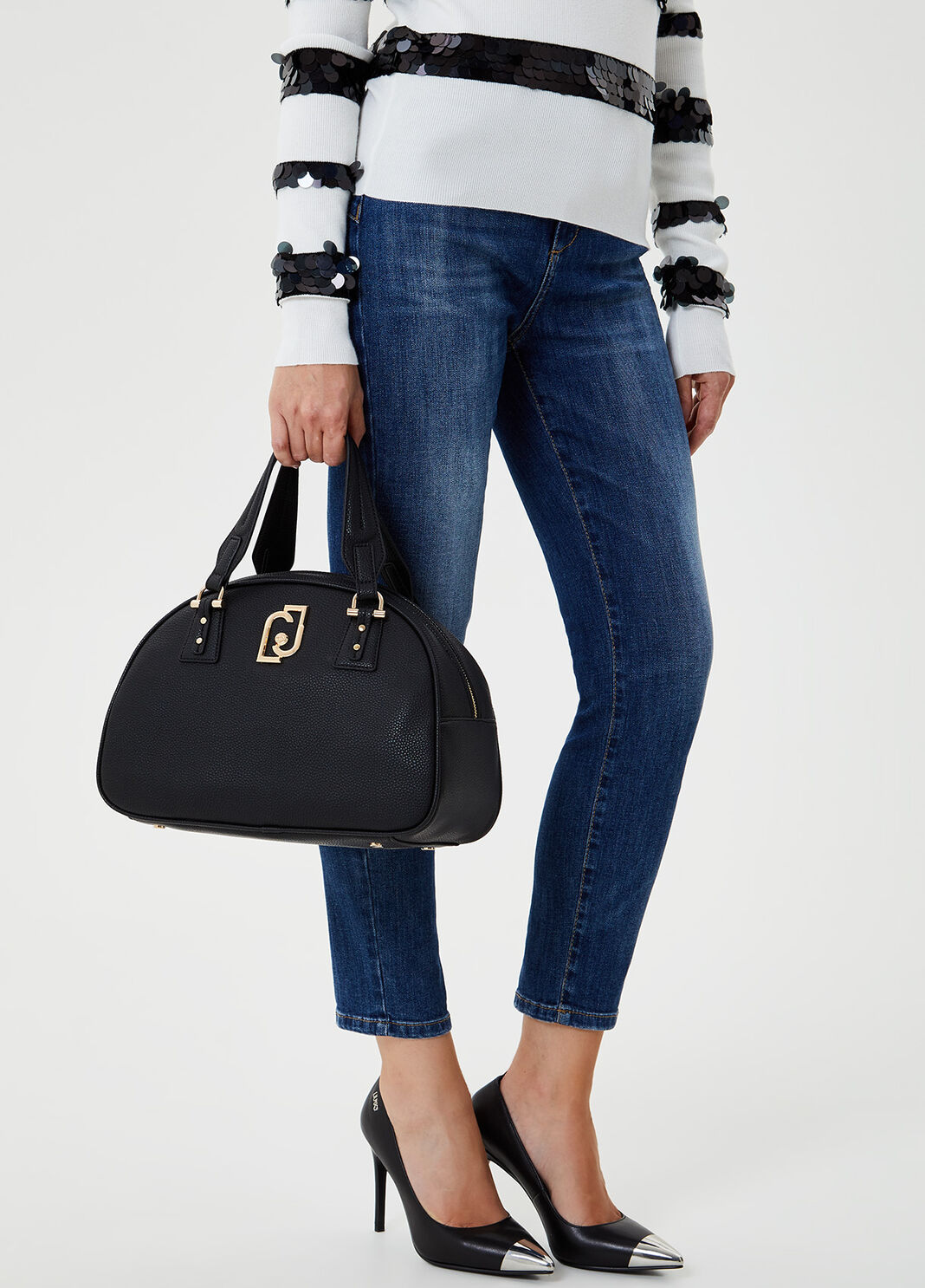 Bowling bag with logo Black Liu Jo - large image number 1