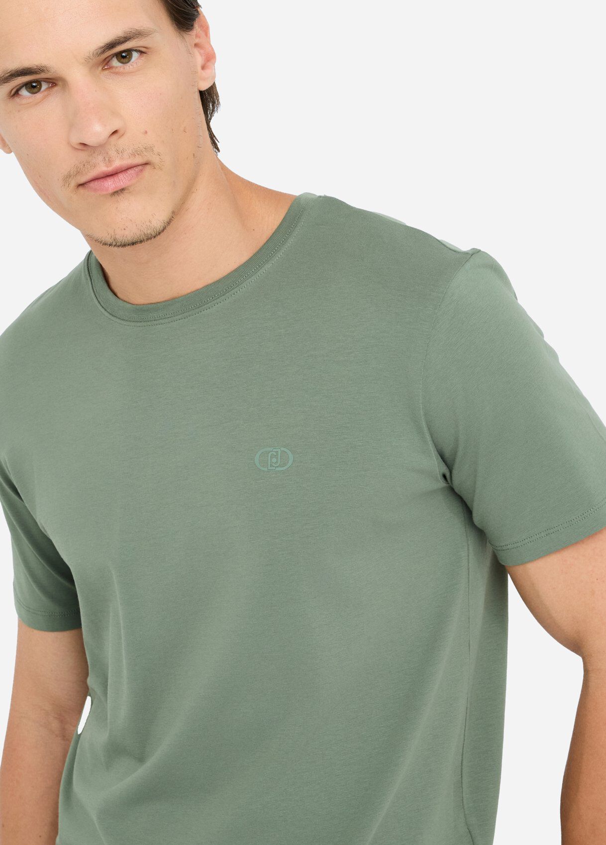 T-shirt in cotone colore verde militare | Liu Jo