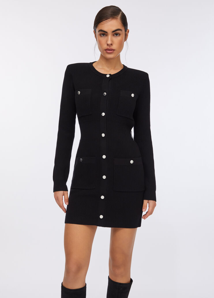 Трикотажное платье на уплотненных бретелях черный Liu Jo - large image number 0