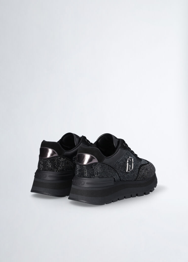 Sneakers with all-over rhinestones black Liu Jo - large image number 1 Sneakers with all-over rhinestones black Liu Jo - large image number 1
