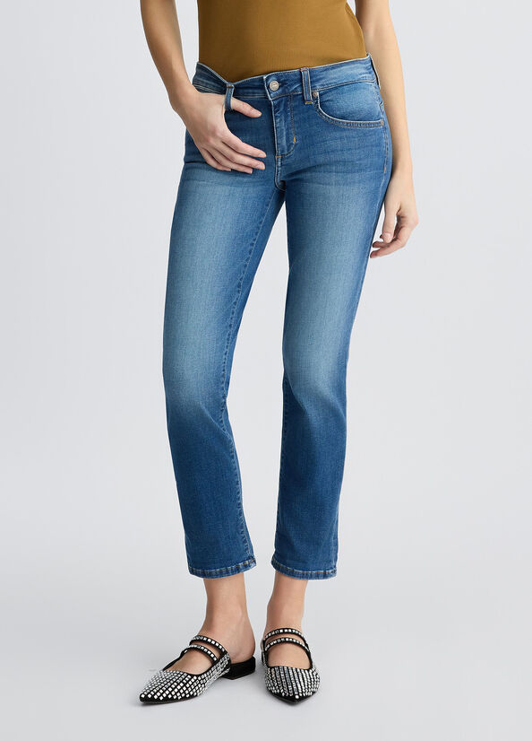 Cropped skinny jeans dark blue denim Liu Jo - large image number 0