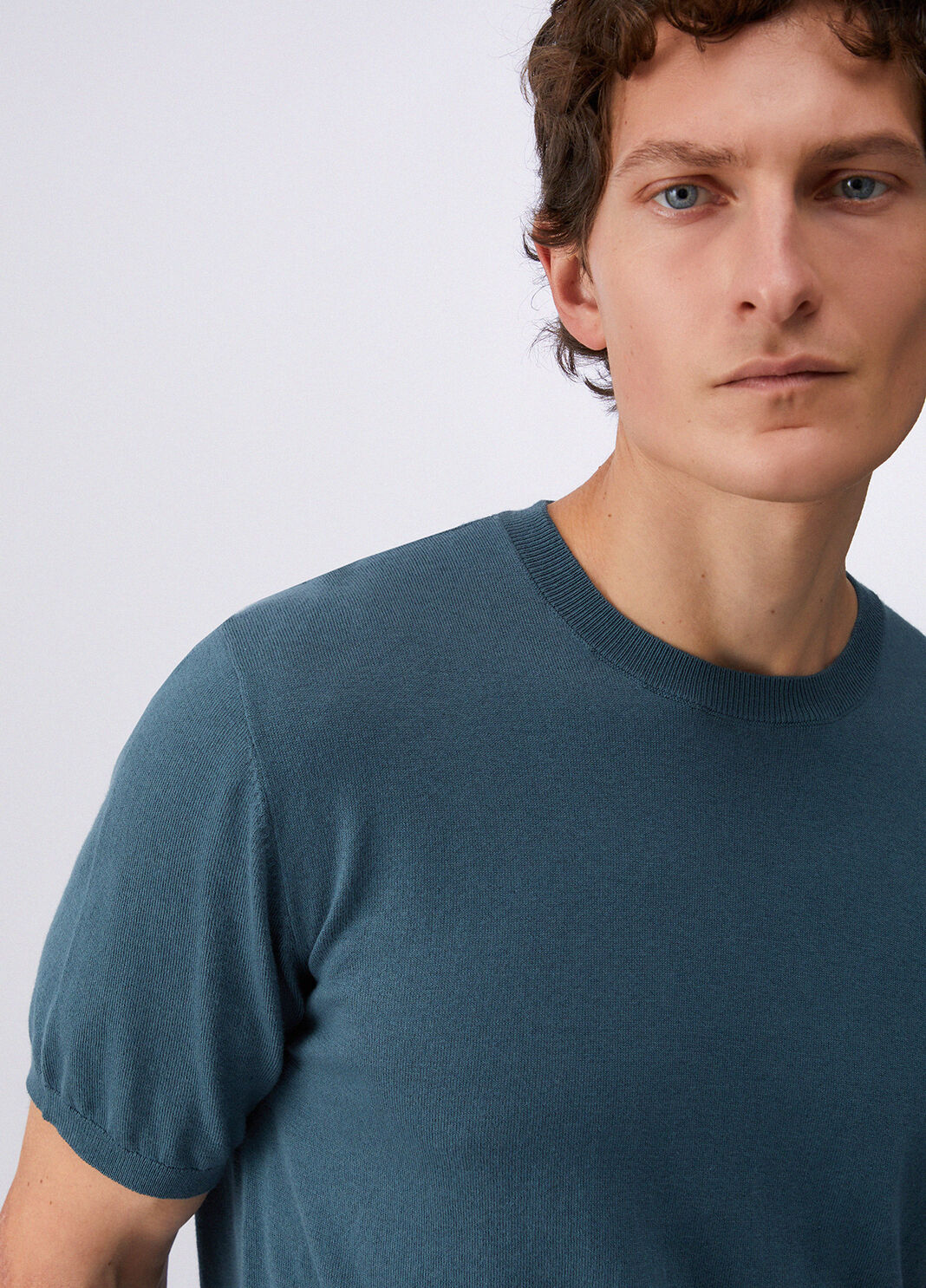 Silk-blend knit T-shirt blue Liu Jo - large image number 4