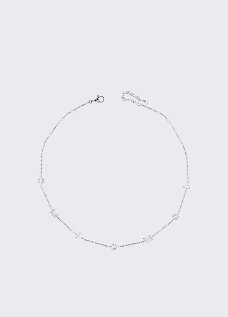 Necklace with set gemstones silver tone Liu Jo - medium Necklace with set gemstones silver tone Liu Jo - medium