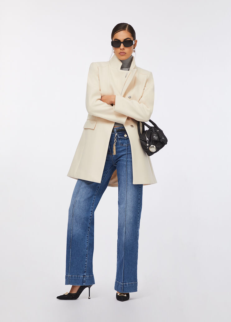  Double cloth coat light beige Liu Jo - large image number 5