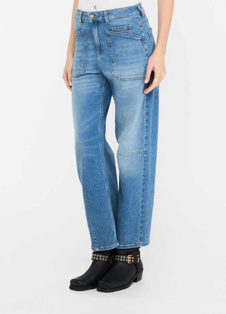 Carrot-fit high-rise trousers blue denim Liu Jo - medium Carrot-fit high-rise trousers blue denim Liu Jo - medium