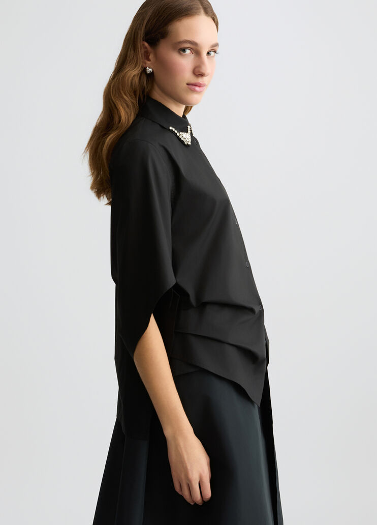 Black shirt with bejewelled embellishment black Liu Jo - large image number 3 Black shirt with bejewelled embellishment black Liu Jo - large image number 3