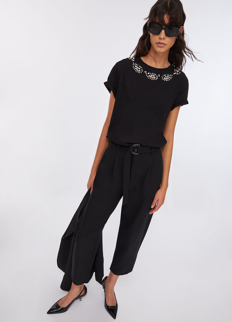 Balloon trousers with darts black Liu Jo - large image number 4 Balloon trousers with darts black Liu Jo - large image number 4