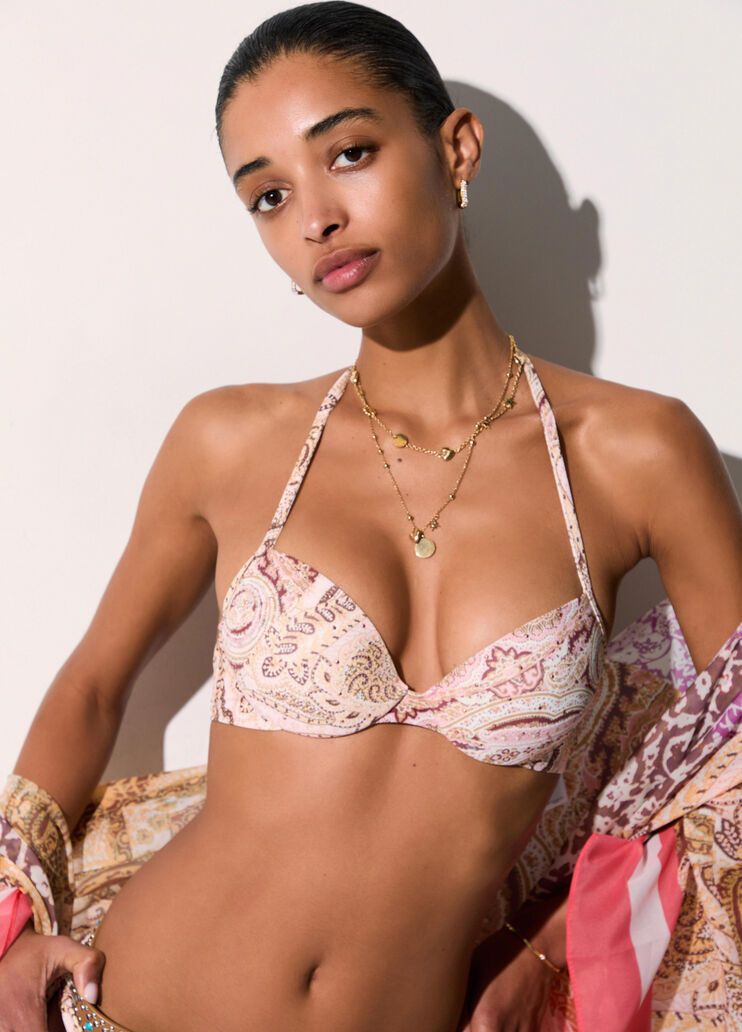 Push-up-Top mit Print Beige Liu Jo - medium